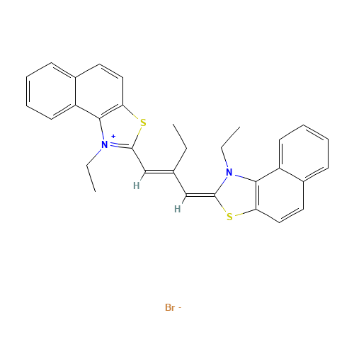 (2E)-1-ethyl-2-[(2E)-2-[(1-ethylbenzo[e][1,3]benzothiazol-1-ium-2-yl)methylidene]butylidene]benzo[e][1,3]benzothiazole;bromide (CAS: 3028-94-2) - Related Chemical Product