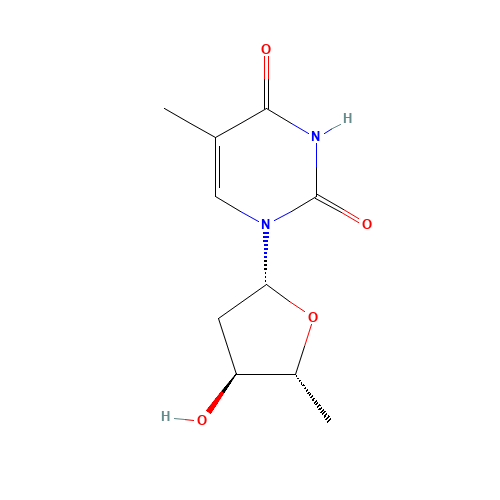 1-[(2R,4S,5R)-4-hydroxy-5-methyloxolan-2-yl]-5-methylpyrimidine-2,4-dione (CAS: 3458-14-8) - Related Chemical Product