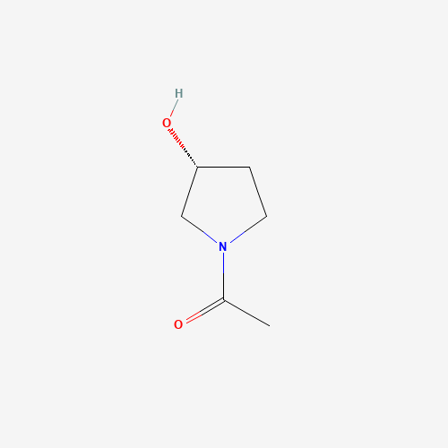 1-[(3R)-3-hydroxypyrrolidin-1-yl]ethanone (CAS: 916733-17-0) - Chemical Structure and Molecular Formula 
