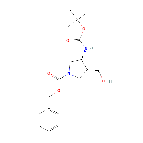 benzyl (3R,4R)-3-(hydroxymethyl)-4-[(2-methylpropan-2-yl)oxycarbonylamino]pyrrolidine-1-carboxylate (CAS: 370881-64-4) - Related Chemical Product