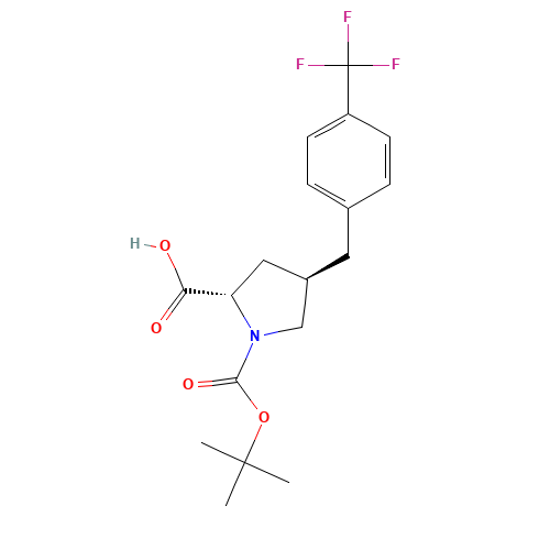 (2S,4R)-1-[(2-methylpropan-2-yl)oxycarbonyl]-4-[[4-(trifluoromethyl)phenyl]methyl]pyrrolidine-2-carboxylic acid (CAS: 957311-17-0) - Related Chemical Product