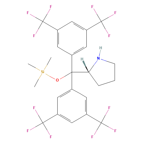 [bis[3,5-bis(trifluoromethyl)phenyl]-[(2R)-pyrrolidin-2-yl]methoxy]-trimethylsilane (CAS: 908303-26-4) - Related Chemical Product