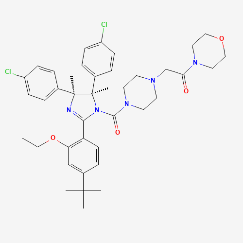 2-[4-[(4S,5R)-2-(4-tert-butyl-2-ethoxyphenyl)-4,5-bis(4-chlorophenyl)-4,5-dimethylimidazole-1-carbonyl]piperazin-1-yl]-1-morpholin-4-ylethanone (CAS: 939981-37-0) - Related Chemical Product