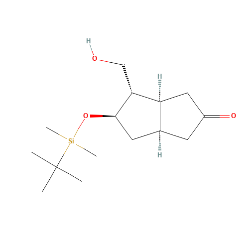 (4S,5R)-5-[tert-butyl(dimethyl)silyl]oxy-4-(hydroxymethyl)-3,3a,4,5,6,6a-hexahydro-1H-pentalen-2-one (CAS: 871095-04-4) - Related Chemical Product