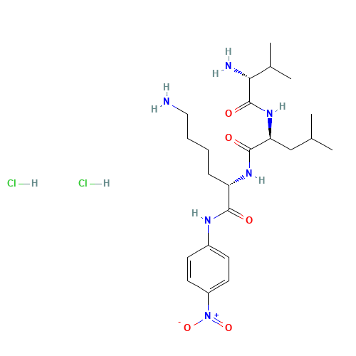 (2S)-6-amino-2-[[(2S)-2-[[(2R)-2-amino-3-methylbutanoyl]amino]-4-methylpentanoyl]amino]-N-(4-nitrophenyl)hexanamide;dihydrochloride (CAS: 62354-43-2) - Related Chemical Product