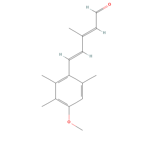 (2E,4E)-5-(4-methoxy-2,3,6-trimethylphenyl)-3-methylpenta-2,4-dienal (CAS: 69877-38-9) - Related Chemical Product