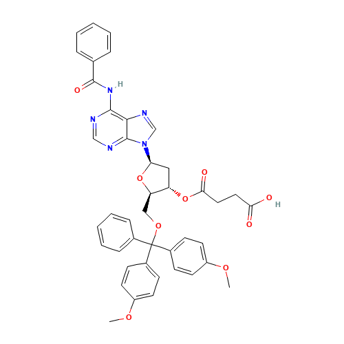 4-[(2R,3S,5R)-5-(6-benzamidopurin-9-yl)-2-[[bis(4-methoxyphenyl)-phenylmethoxy]methyl]oxolan-3-yl]oxy-4-oxobutanoic acid (CAS: 74405-42-8) - Related Chemical Product