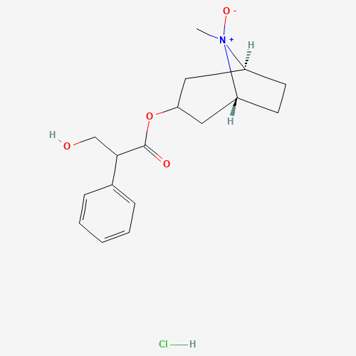[(1R,5S)-8-methyl-8-oxido-8-azoniabicyclo[3.2.1]octan-3-yl] 3-hydroxy-2-phenylpropanoate;hydrochloride (CAS: 4574-60-1) - Related Chemical Product