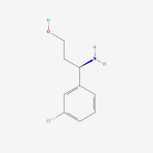 (3R)-3-amino-3-(3-chlorophenyl)propan-1-ol (CAS: 1213949-37-1) - Chemical Structure and Molecular Formula 