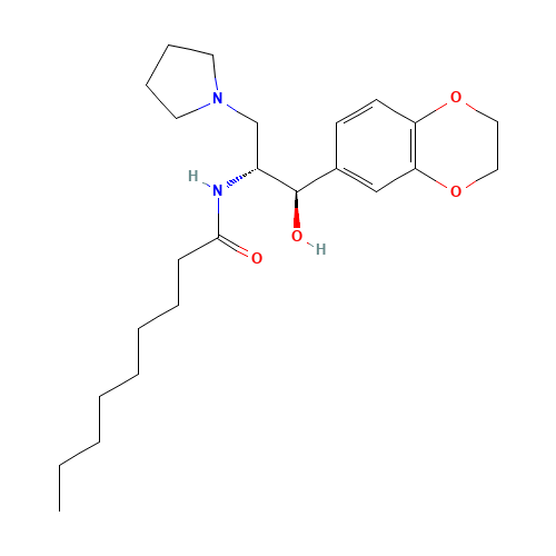 N-[(1R,2R)-1-(2,3-dihydro-1,4-benzodioxin-6-yl)-1-hydroxy-3-pyrrolidin-1-ylpropan-2-yl]nonanamide (CAS: 491833-30-8) - Related Chemical Product