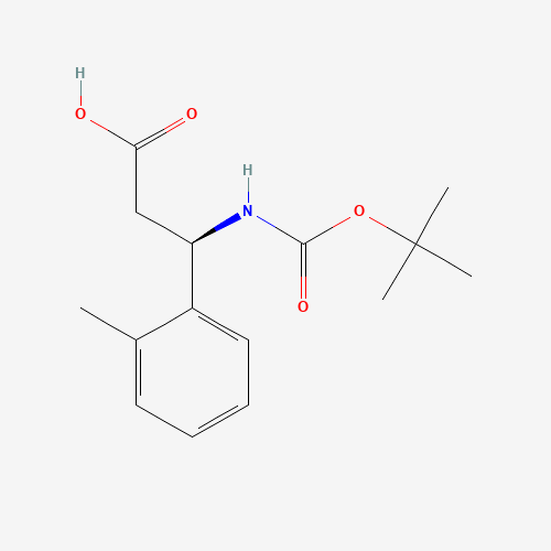 (3R)-3-(2-methylphenyl)-3-[(2-methylpropan-2-yl)oxycarbonylamino]propanoic acid (CAS: 500770-86-5) - Related Chemical Product