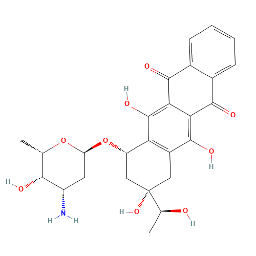 (7S,9S)-7-[(2R,4S,5S,6S)-4-amino-5-hydroxy-6-methyloxan-2-yl]oxy-6,9,11-trihydroxy-9-[(1S)-1-hydroxyethyl]-8,10-dihydro-7H-tetracene-5,12-dione (CAS: 86189-66-4) - Related Chemical Product