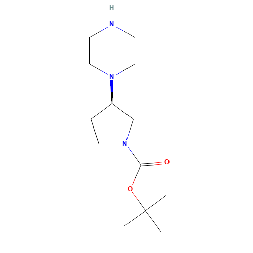 tert-butyl (3R)-3-piperazin-1-ylpyrrolidine-1-carboxylate (CAS: 717927-58-7) - Related Chemical Product
