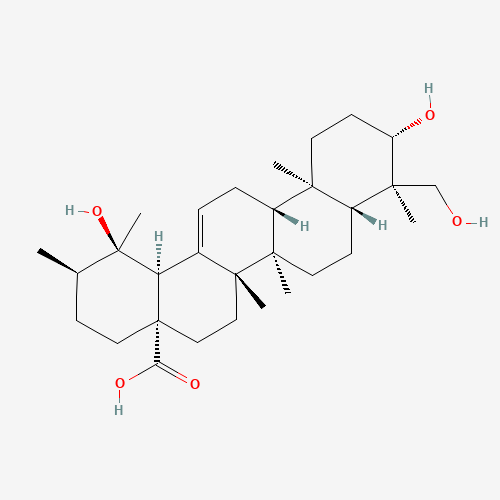 (1R,2R,4aS,6aR,6aS,6bR,8aR,9R,10S,12aR,14bS)-1,10-dihydroxy-9-(hydroxymethyl)-1,2,6a,6b,9,12a-hexamethyl-2,3,4,5,6,6a,7,8,8a,10,11,12,13,14b-tetradecahydropicene-4a-carboxylic acid (CAS: 20137-37-5) - Related Chemical Product
