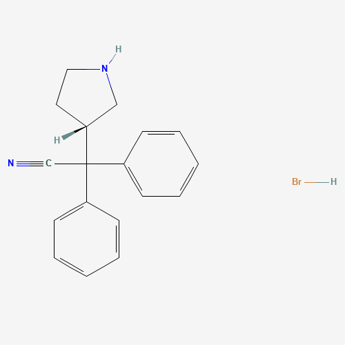 2,2-diphenyl-2-[(3S)-pyrrolidin-3-yl]acetonitrile;hydrobromide (CAS: 194602-27-2) - Related Chemical Product