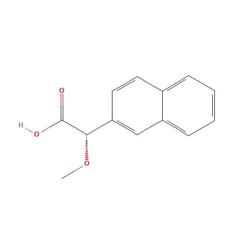 (2S)-2-methoxy-2-naphthalen-2-ylacetic acid (CAS: 157134-51-5) - Chemical Structure and Molecular Formula 