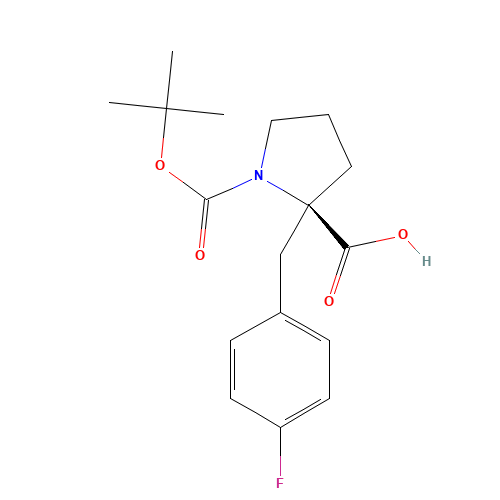 (2R)-2-[(4-fluorophenyl)methyl]-1-[(2-methylpropan-2-yl)oxycarbonyl]pyrrolidine-2-carboxylic acid (CAS: 706806-64-6) - Related Chemical Product