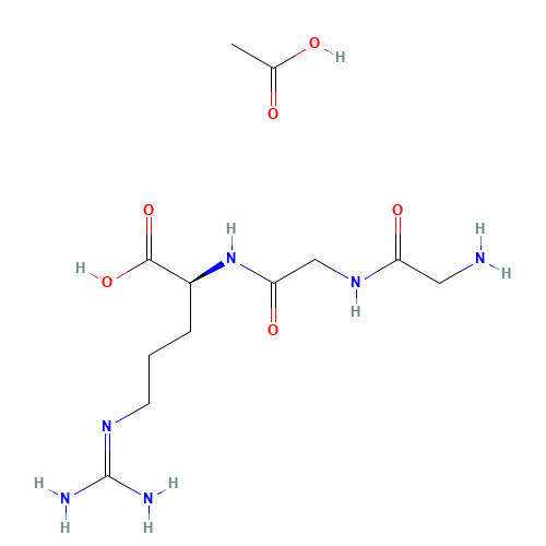 acetic acid;(2S)-2-[[2-[(2-aminoacetyl)amino]acetyl]amino]-5-(diaminomethylideneamino)pentanoic acid (CAS: 54944-27-3) - Related Chemical Product