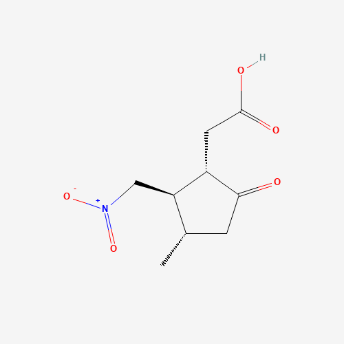 2-[(1S,2R,3S)-3-methyl-2-(nitromethyl)-5-oxocyclopentyl]acetic acid (CAS: 123000-45-3) - Related Chemical Product