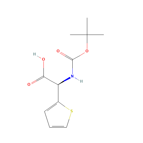 (2R)-2-[(2-methylpropan-2-yl)oxycarbonylamino]-2-thiophen-2-ylacetic acid (CAS: 74562-03-1) - Related Chemical Product