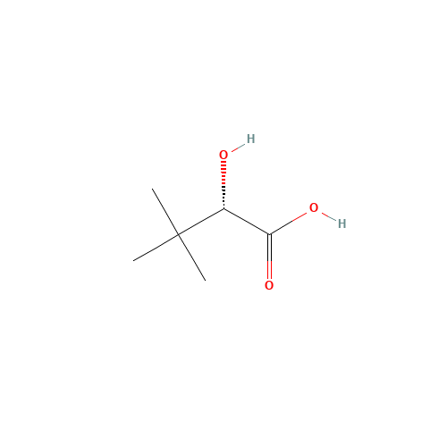 (2S)-2-hydroxy-3,3-dimethylbutanoic acid (CAS: 21641-92-9) - Chemical Structure and Molecular Formula 
