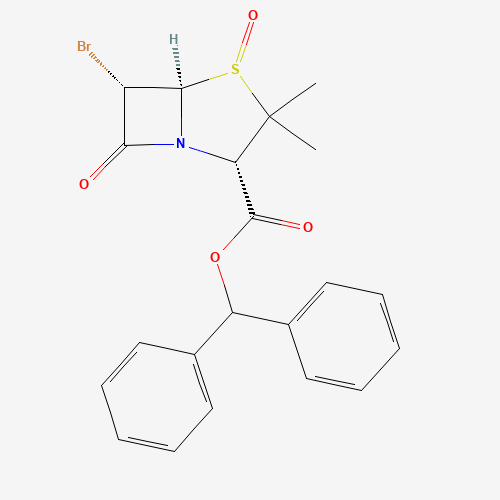 benzhydryl (2S,5R,6S)-6-bromo-3,3-dimethyl-4,7-dioxo-4$l^{4}-thia-1-azabicyclo[3.2.0]heptane-2-carboxylate (CAS: 80353-26-0) - Related Chemical Product