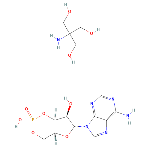 (4aR,6R,7R,7aS)-6-(6-aminopurin-9-yl)-2-hydroxy-2-oxo-4a,6,7,7a-tetrahydro-4H-furo[3,2-d][1,3,2]dioxaphosphinin-7-ol;2-amino-2-(hydroxymethyl)propane-1,3-diol (CAS: 102029-77-6) - Related Chemical Product