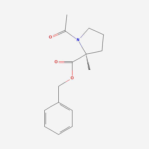 benzyl (2S)-1-acetyl-2-methylpyrrolidine-2-carboxylate (CAS: 1268519-84-1) - Chemical Structure and Molecular Formula 