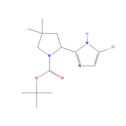 tert-butyl (2S)-2-(5-bromo-1H-imidazol-2-yl)-4,4-dimethylpyrrolidine-1-carboxylate (CAS: 1369594-38-6) - Related Chemical Product