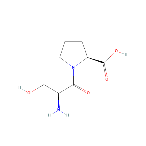 (2S)-1-[(2S)-2-amino-3-hydroxypropanoyl]pyrrolidine-2-carboxylic acid (CAS: 23827-93-2) - Chemical Structure and Molecular Formula 