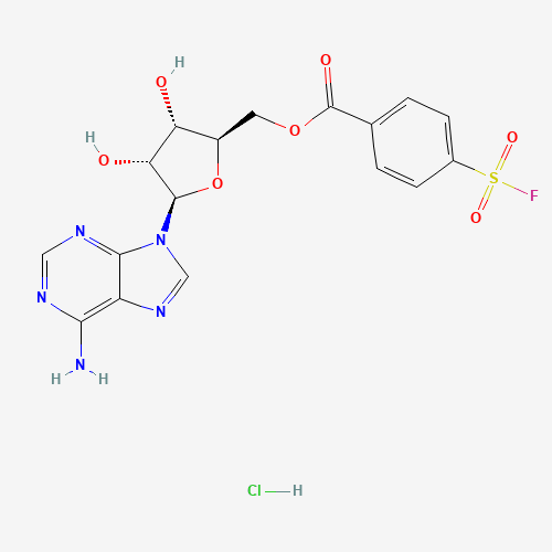 [(2R,3S,4R,5R)-5-(6-aminopurin-9-yl)-3,4-dihydroxyoxolan-2-yl]methyl 4-fluorosulfonylbenzoate;hydrochloride (CAS: 78859-42-4) - Related Chemical Product