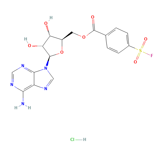 [(2R,3S,4R,5R)-5-(6-aminopurin-9-yl)-3,4-dihydroxyoxolan-2-yl]methyl 4-fluorosulfonylbenzoate;hydrochloride (CAS: 78859-42-4) - Related Chemical Product
