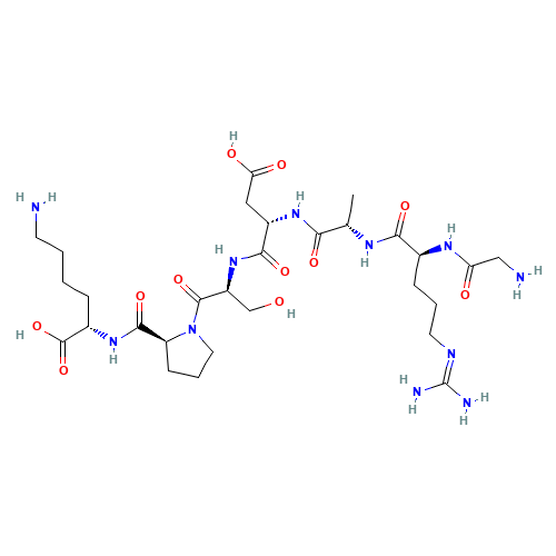 (2S)-6-amino-2-[[(2S)-1-[(2S)-2-[[(2S)-2-[[(2S)-2-[[(2S)-2-[(2-aminoacetyl)amino]-5-(diaminomethylideneamino)pentanoyl]amino]propanoyl]amino]-3-carboxypropanoyl]amino]-3-hydroxypropanoyl]pyrrolidine-2-carbonyl]amino]hexanoic acid (CAS: 125455-58-5) - Related Chemical Product