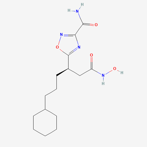 5-[(3R)-6-cyclohexyl-1-(hydroxyamino)-1-oxohexan-3-yl]-1,2,4-oxadiazole-3-carboxamide (CAS: 348622-88-8) - Related Chemical Product