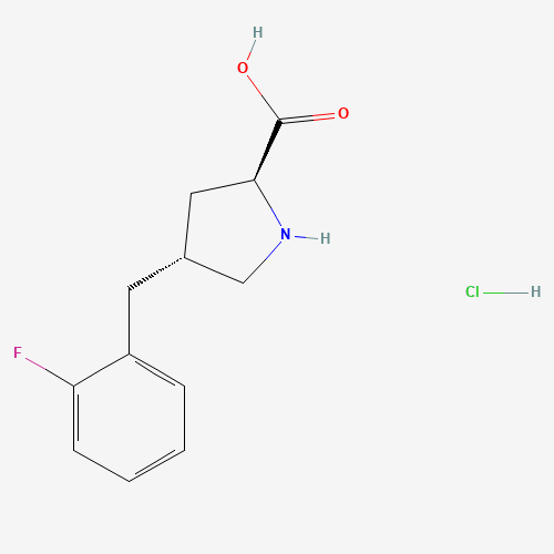 (2S,4R)-4-[(2-fluorophenyl)methyl]pyrrolidine-2-carboxylic acid;hydrochloride (CAS: 1049733-29-0) - Related Chemical Product