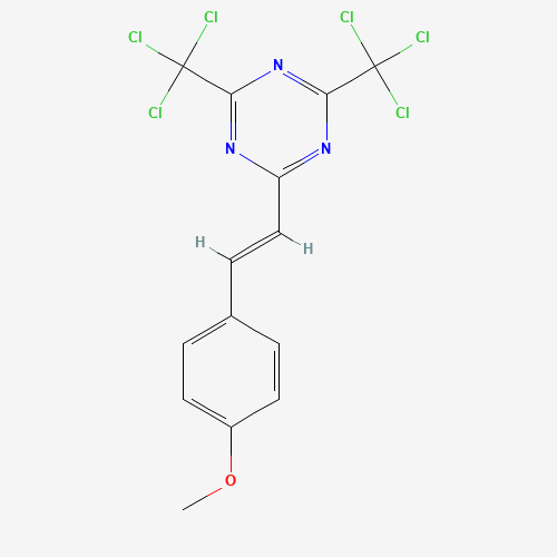 2-[(E)-2-(4-methoxyphenyl)ethenyl]-4,6-bis(trichloromethyl)-1,3,5-triazine (CAS: 42573-57-9) - Related Chemical Product