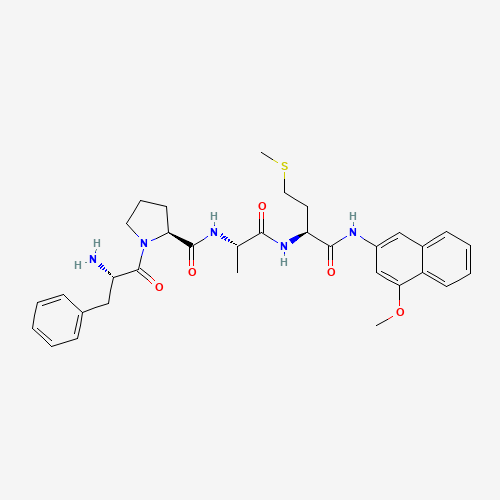 (2S)-1-[(2S)-2-amino-3-phenylpropanoyl]-N-[(2S)-1-[[(2S)-1-[(4-methoxynaphthalen-2-yl)amino]-4-methylsulfanyl-1-oxobutan-2-yl]amino]-1-oxopropan-2-yl]pyrrolidine-2-carboxamide (CAS: 100930-06-1) - Related Chemical Product
