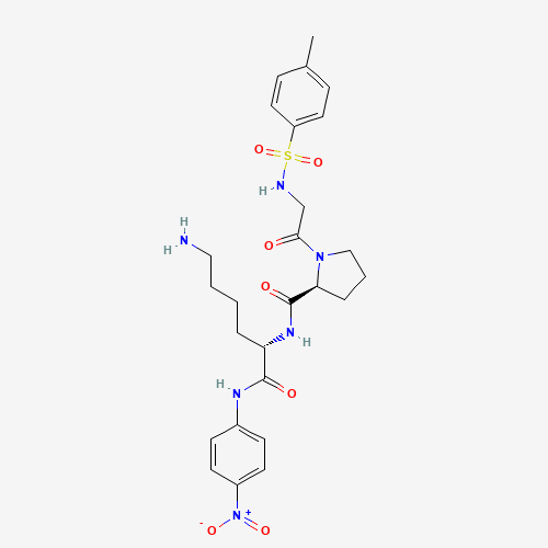 (2S)-N-[(2S)-6-amino-1-(4-nitroanilino)-1-oxohexan-2-yl]-1-[2-[(4-methylphenyl)sulfonylamino]acetyl]pyrrolidine-2-carboxamide (CAS: 73392-19-5) - Related Chemical Product