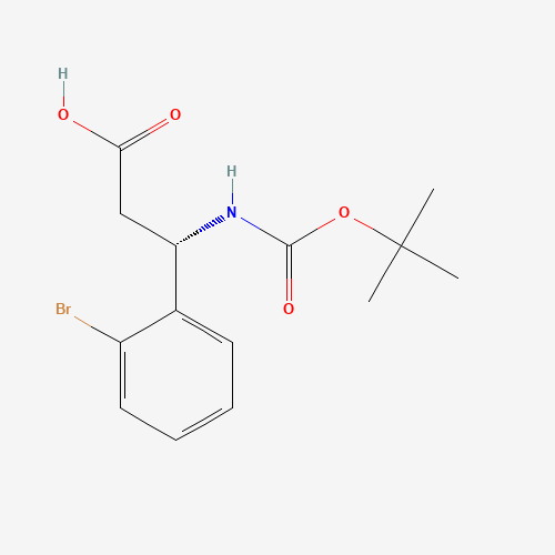 (3S)-3-(2-bromophenyl)-3-[(2-methylpropan-2-yl)oxycarbonylamino]propanoic acid (CAS: 500770-75-2) - Related Chemical Product