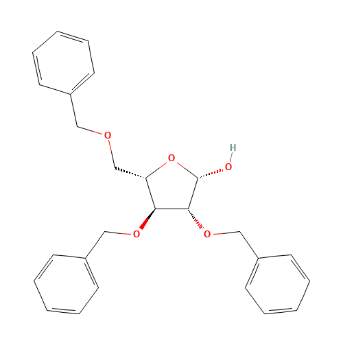 (2S,3R,4S,5S)-3,4-bis(phenylmethoxy)-5-(phenylmethoxymethyl)oxolan-2-ol (CAS: 89615-42-9) - Related Chemical Product