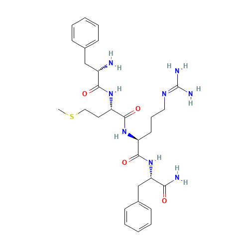 (2S)-N-[(2S)-1-amino-1-oxo-3-phenylpropan-2-yl]-2-[[(2S)-2-[[(2S)-2-amino-3-phenylpropanoyl]amino]-4-methylsulfanylbutanoyl]amino]-5-(diaminomethylideneamino)pentanamide (CAS: 64190-70-1) - Related Chemical Product