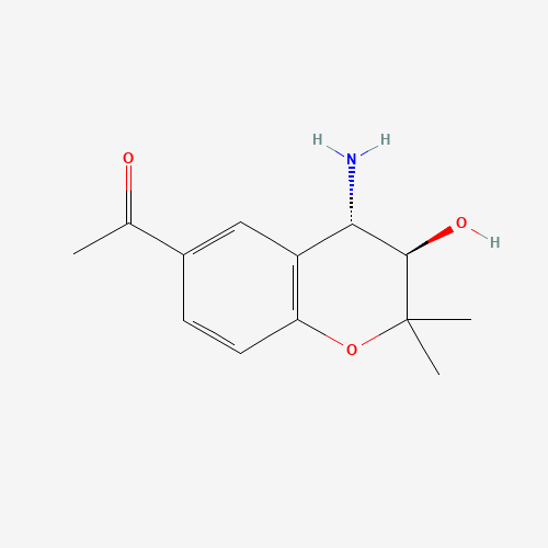 1-[(3R,4S)-4-amino-3-hydroxy-2,2-dimethyl-3,4-dihydrochromen-6-yl]ethanone (CAS: 175133-79-6) - Related Chemical Product