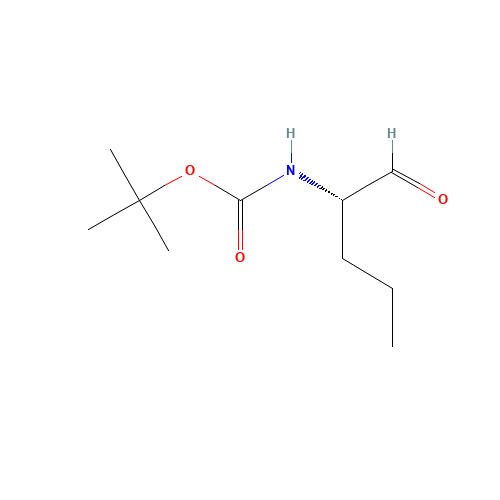 tert-butyl N-[(2S)-1-oxopentan-2-yl]carbamate (CAS: 160801-74-1) - Chemical Structure and Molecular Formula 