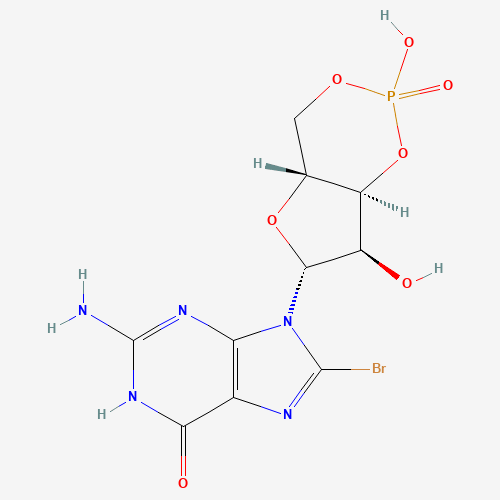 9-[(4aR,6R,7R,7aS)-2,7-dihydroxy-2-oxo-4a,6,7,7a-tetrahydro-4H-furo[3,2-d][1,3,2]dioxaphosphinin-6-yl]-2-amino-8-bromo-3H-purin-6-one (CAS: 31356-94-2) - Related Chemical Product