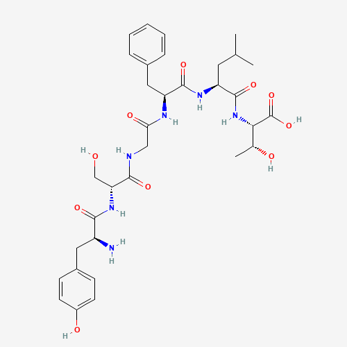 (2S,3R)-2-[[(2S)-2-[[(2S)-2-[[2-[[(2R)-2-[[(2S)-2-amino-3-(4-hydroxyphenyl)propanoyl]amino]-3-hydroxypropanoyl]amino]acetyl]amino]-3-phenylpropanoyl]amino]-4-methylpentanoyl]amino]-3-hydroxybutanoic acid (CAS: 75644-90-5) - Related Chemical Product