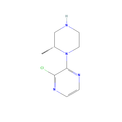 2-chloro-3-[(2R)-2-methylpiperazin-1-yl]pyrazine (CAS: 313657-76-0) - Chemical Structure and Molecular Formula 