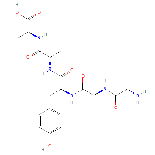 (2S)-2-[[(2S)-2-[[(2S)-2-[[(2S)-2-[[(2S)-2-aminopropanoyl]amino]propanoyl]amino]-3-(4-hydroxyphenyl)propanoyl]amino]propanoyl]amino]propanoic acid (CAS: 74261-52-2) - Related Chemical Product