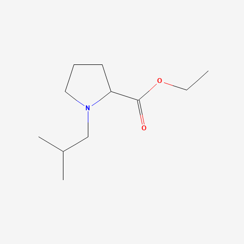 ethyl (2S)-1-(2-methylpropyl)pyrrolidine-2-carboxylate (CAS: 30103-30-1) - Chemical Structure and Molecular Formula 