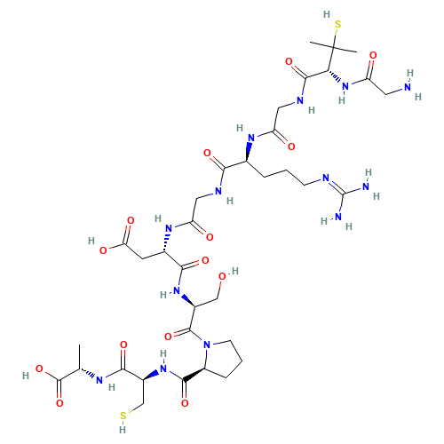 (3S)-3-[[2-[[(2S)-2-[[2-[[(2R)-2-[(2-aminoacetyl)amino]-3-methyl-3-sulfanylbutanoyl]amino]acetyl]amino]-5-(diaminomethylideneamino)pentanoyl]amino]acetyl]amino]-4-[[(2S)-1-[(2S)-2-[[(2R)-1-[[(1S)-1-carboxyethyl]amino]-1-oxo-3-sulfanylpropan-2-yl]carbamoyl (CAS: 126716-28-7) - Related Chemical Product