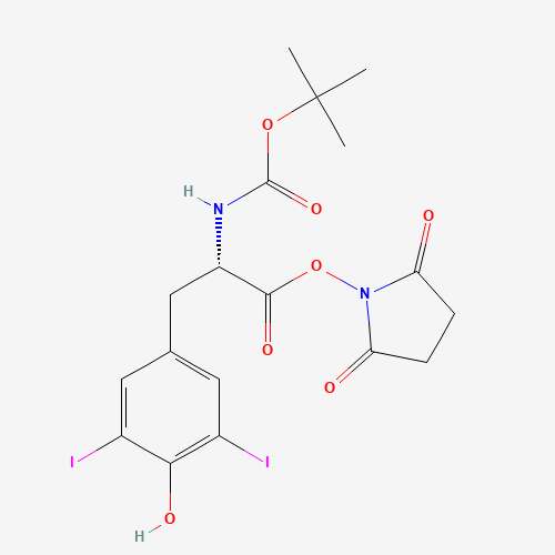 (2,5-dioxopyrrolidin-1-yl) (2S)-3-(4-hydroxy-3,5-diiodophenyl)-2-[(2-methylpropan-2-yl)oxycarbonylamino]propanoate (CAS: 163679-35-4) - Related Chemical Product